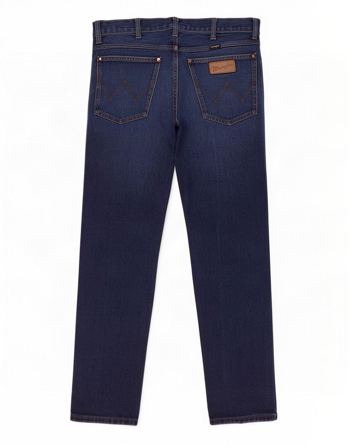 Wrangler Mens Straight Jeans W32 L32 Blue Cotton