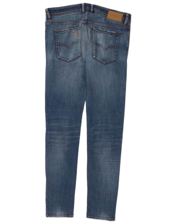 Diesel Mens Sleenker Slim Skinny Jeans W33 L32 Blue Cotton