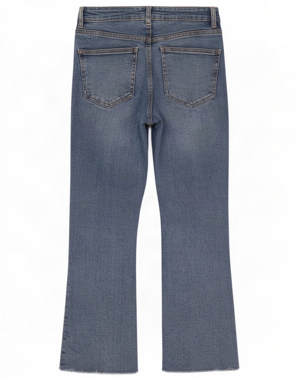 Zara Womens High Rise Flared Jeans EU 38 Small W28 L26 Blue