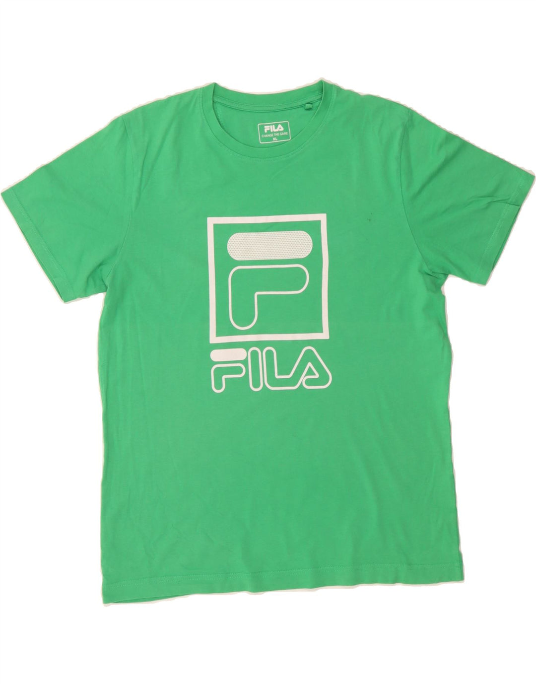 FILA Mens Graphic T-Shirt Top XL Green Cotton Vintage Fila and Second-Hand Fila from Messina Hembry 