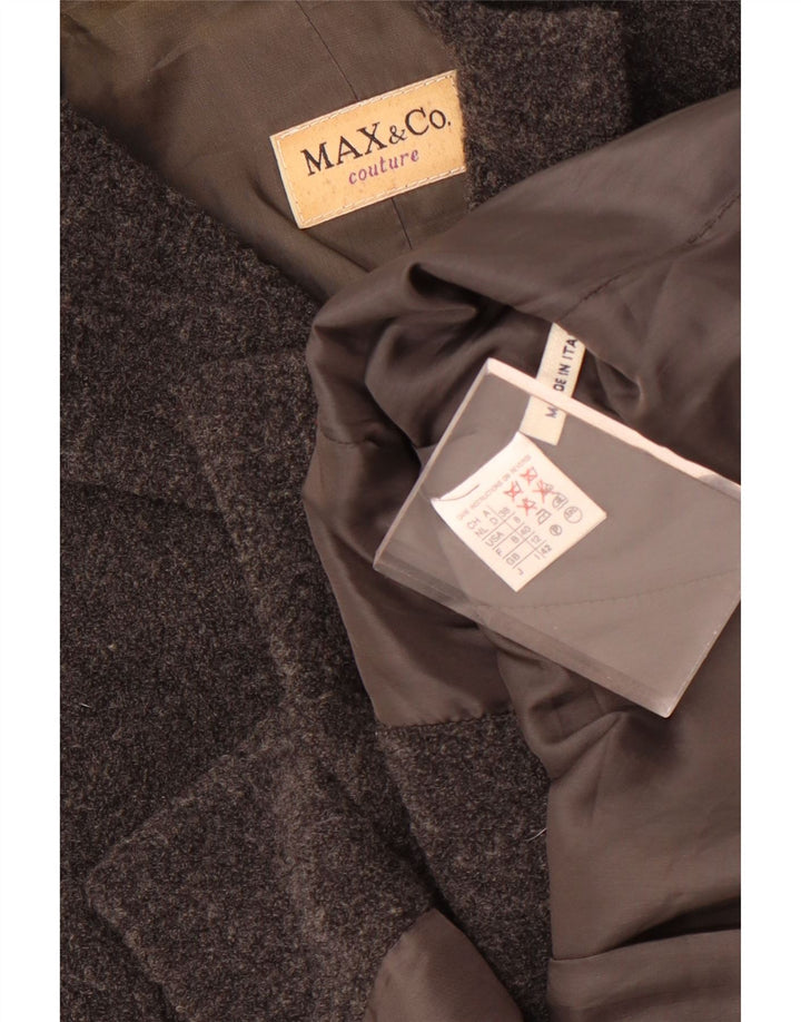 Max & Co. Womens 5 Button Blazer Jacket UK 12 Medium Grey Wool