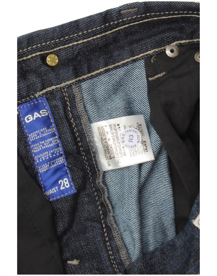 Gas Mens Straight Jeans W28 L33 Navy Blue Cotton