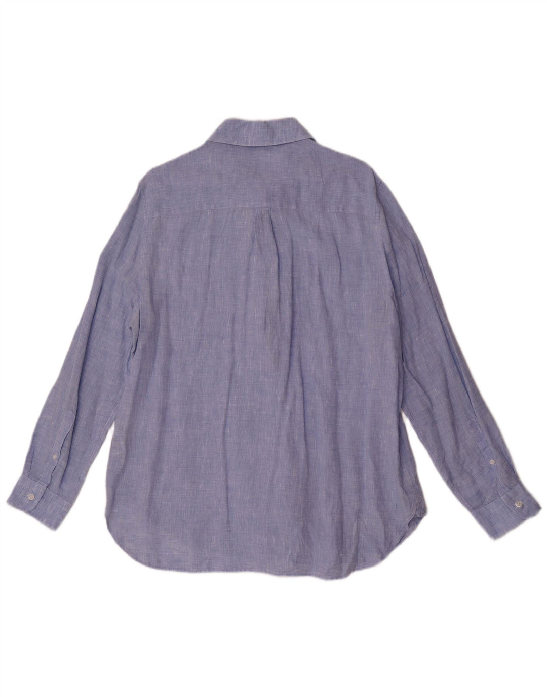 Reiss Womens Shirt UK 14 Large Blue Linen