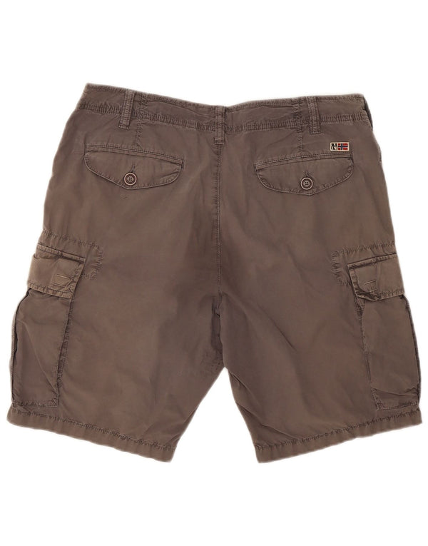 Napapijri Mens Cargo Shorts W32 Medium Grey
