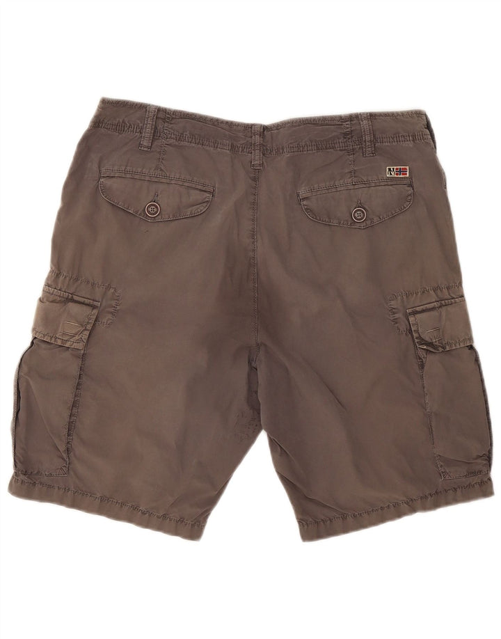 Napapijri Mens Cargo Shorts W32 Medium Grey