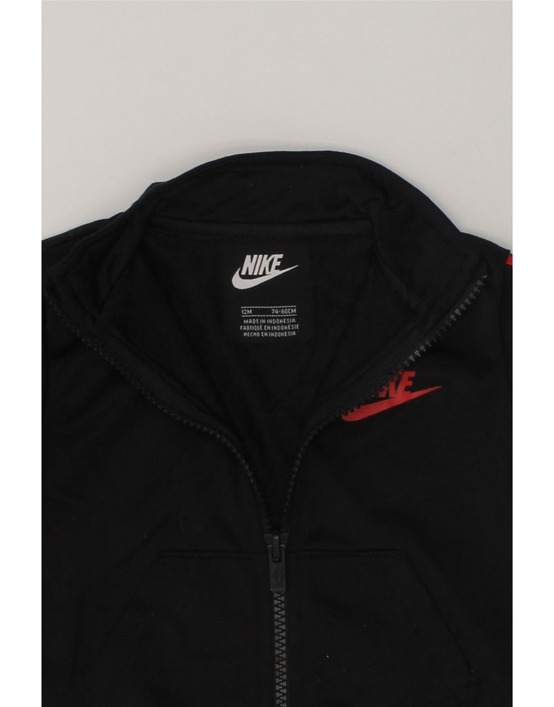 NIKE Baby Boys Tracksuit Top Jacket 9-12 Months Black Polyester | Vintage Nike | Thrift | Second-Hand Nike | Used Clothing | Messina Hembry 