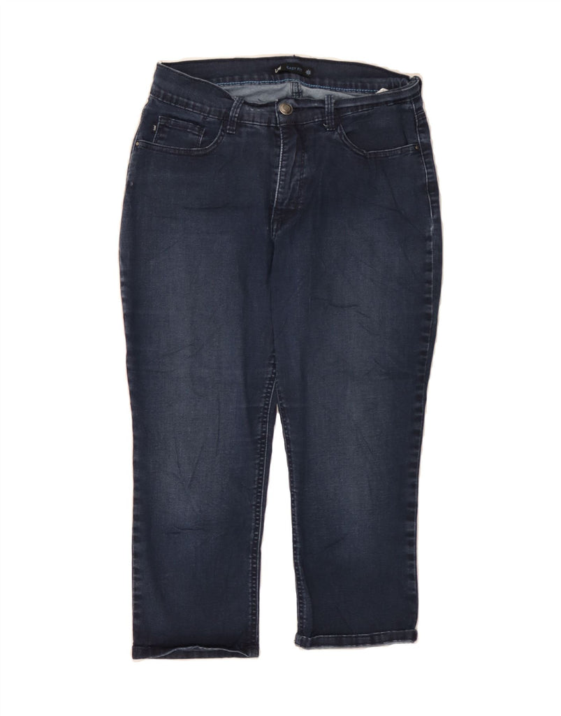 LEE Womens Easy Fit Capri Jeans US 10 Large W30 L20 Navy Blue Cotton Vintage Lee and Second-Hand Lee from Messina Hembry 