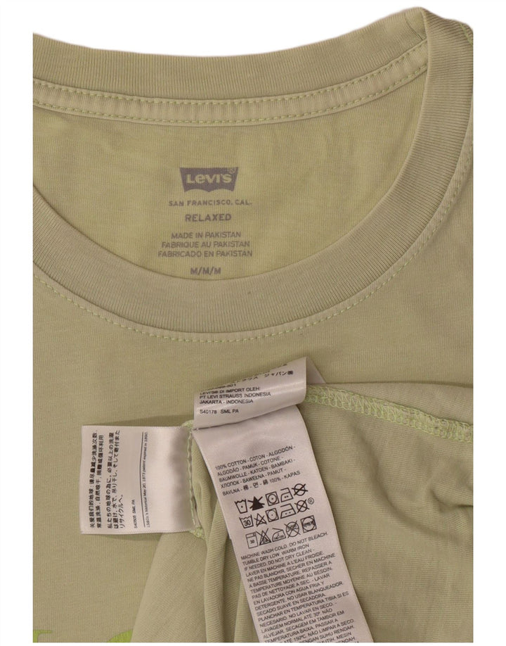 Levi's Mens Relaxed Fit Graphic T-Shirt Top Medium Khaki Cotton