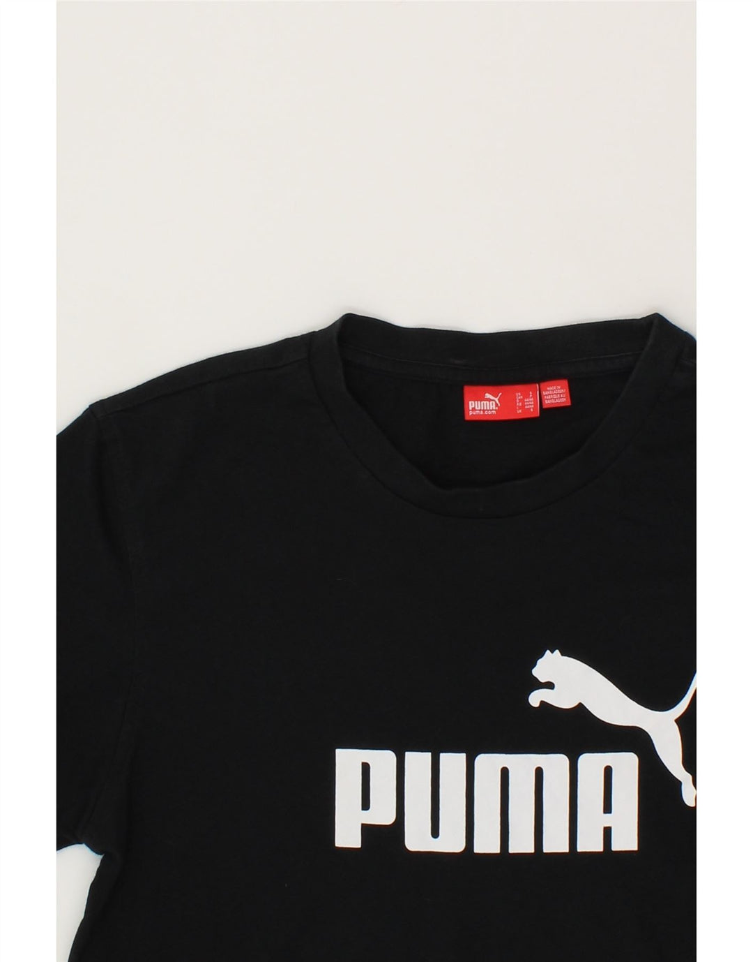 PUMA Mens Graphic T-Shirt Top Small Black Cotton Vintage Puma and Second-Hand Puma from Messina Hembry 