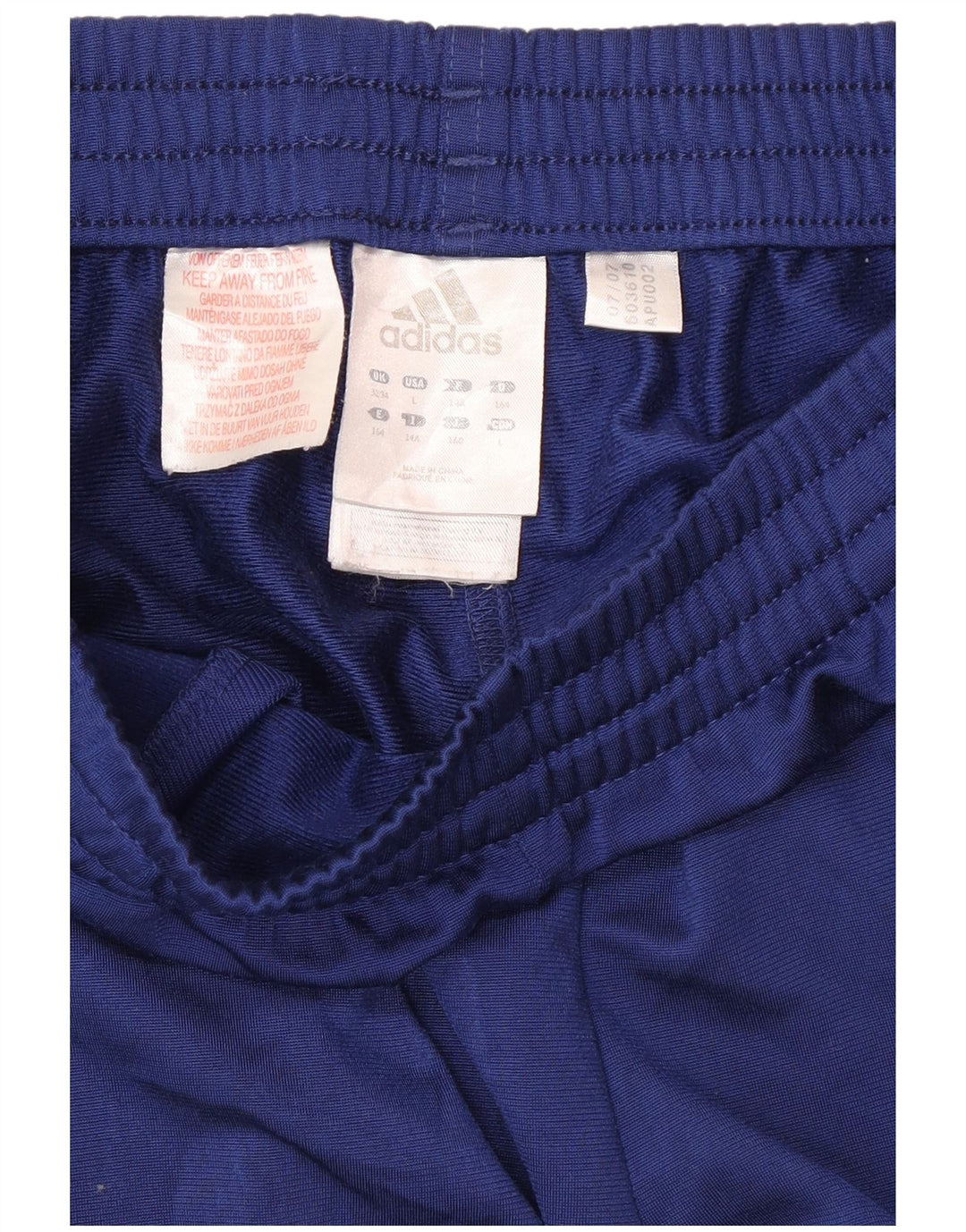 Adidas Boys Tracksuit Trousers 13-14 Years Navy Blue Polyester