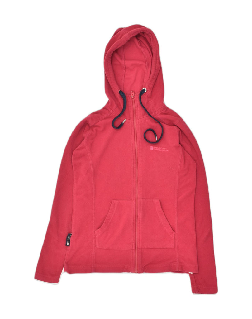 MOUNTAIN WAREHOUSE Womens Hooded Fleece Jacket UK 8 Small  Red | Vintage Mountain Warehouse | Thrift | Second-Hand Mountain Warehouse | Used Clothing | Messina Hembry 