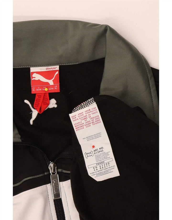 Puma Mens Tracksuit Top Jacket XL Black Colourblock Polyester