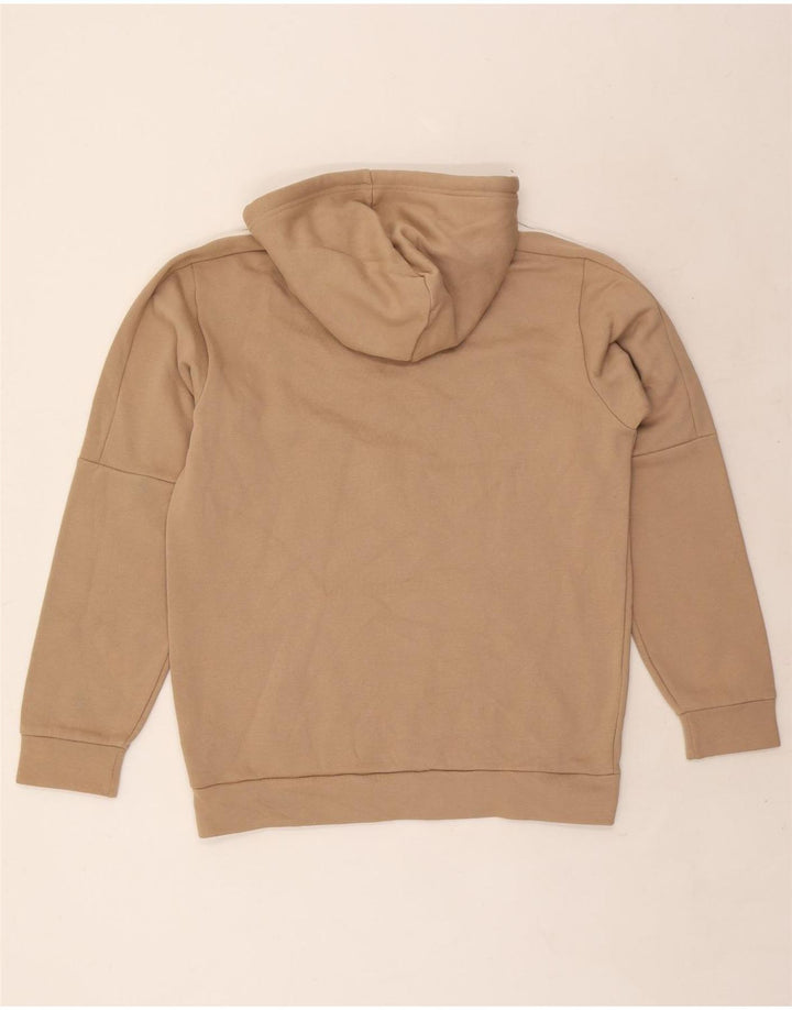Adidas Mens Hoodie Jumper Small Brown Cotton