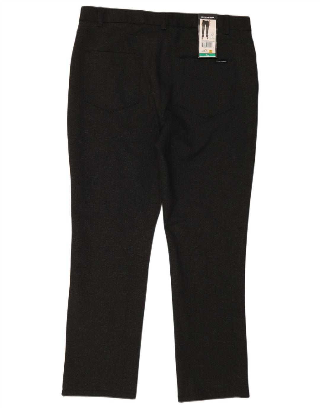 Dkny Mens Straight Casual Trousers XL W36 L29 Black Polyester