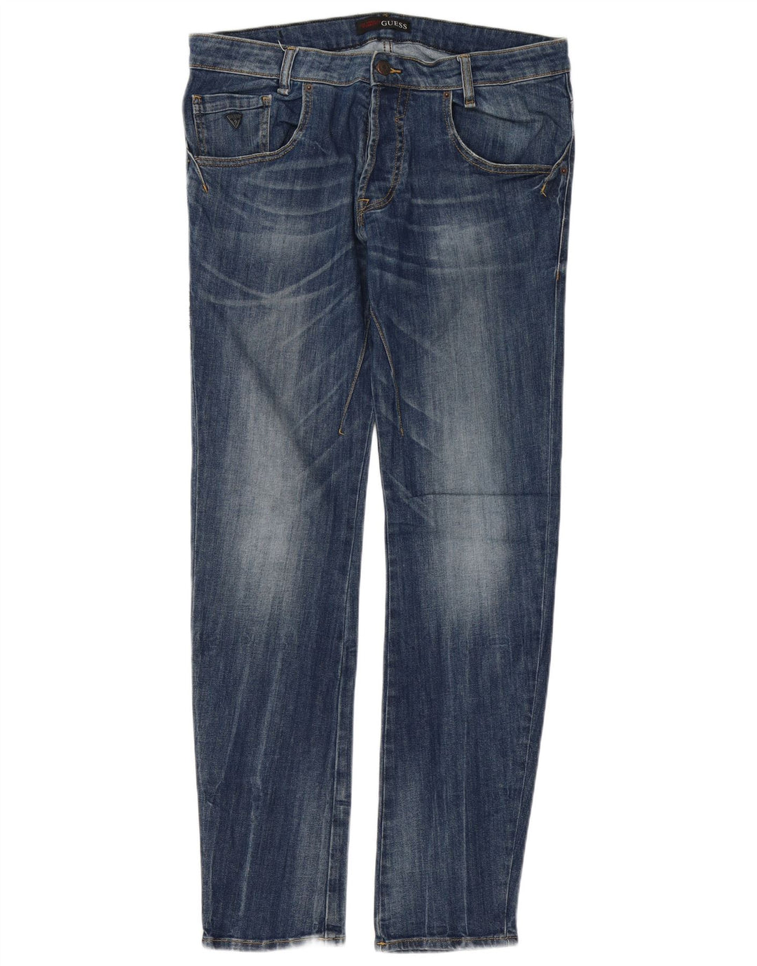 Guess Mens Slim Jeans W32 L32 Blue Cotton
