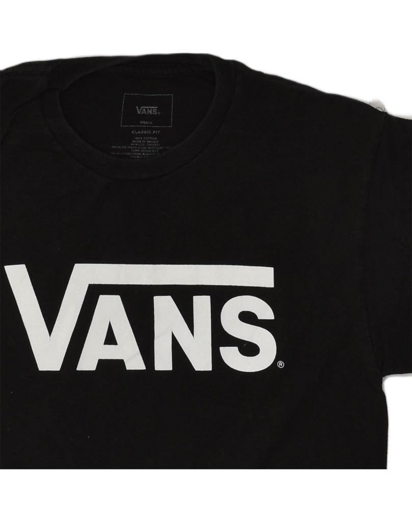 VANS Mens Classic Fit Graphic T-Shirt Top Small Black Cotton | Vintage Vans | Thrift | Second-Hand Vans | Used Clothing | Messina Hembry 