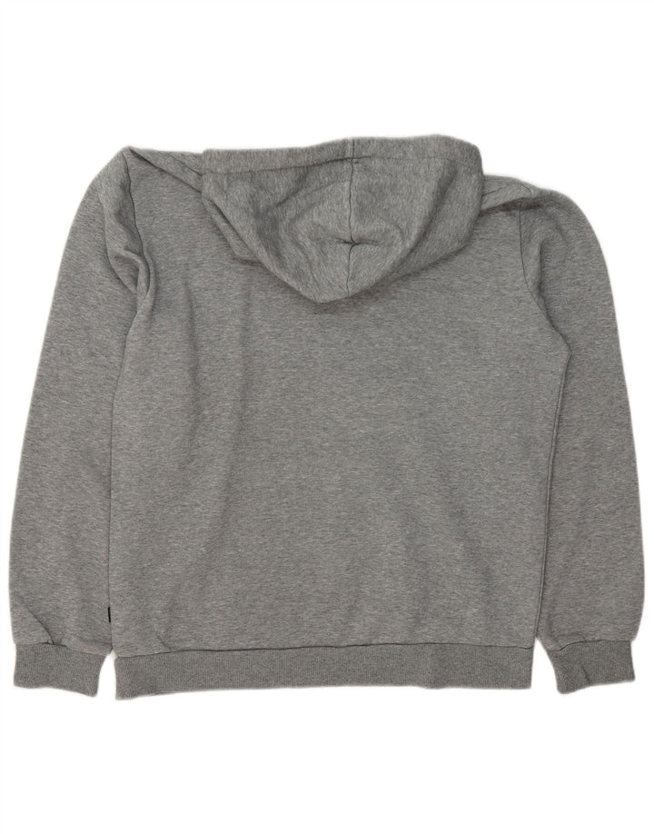 Puma Mens Graphic Hoodie Jumper Medium Grey Flecked Cotton