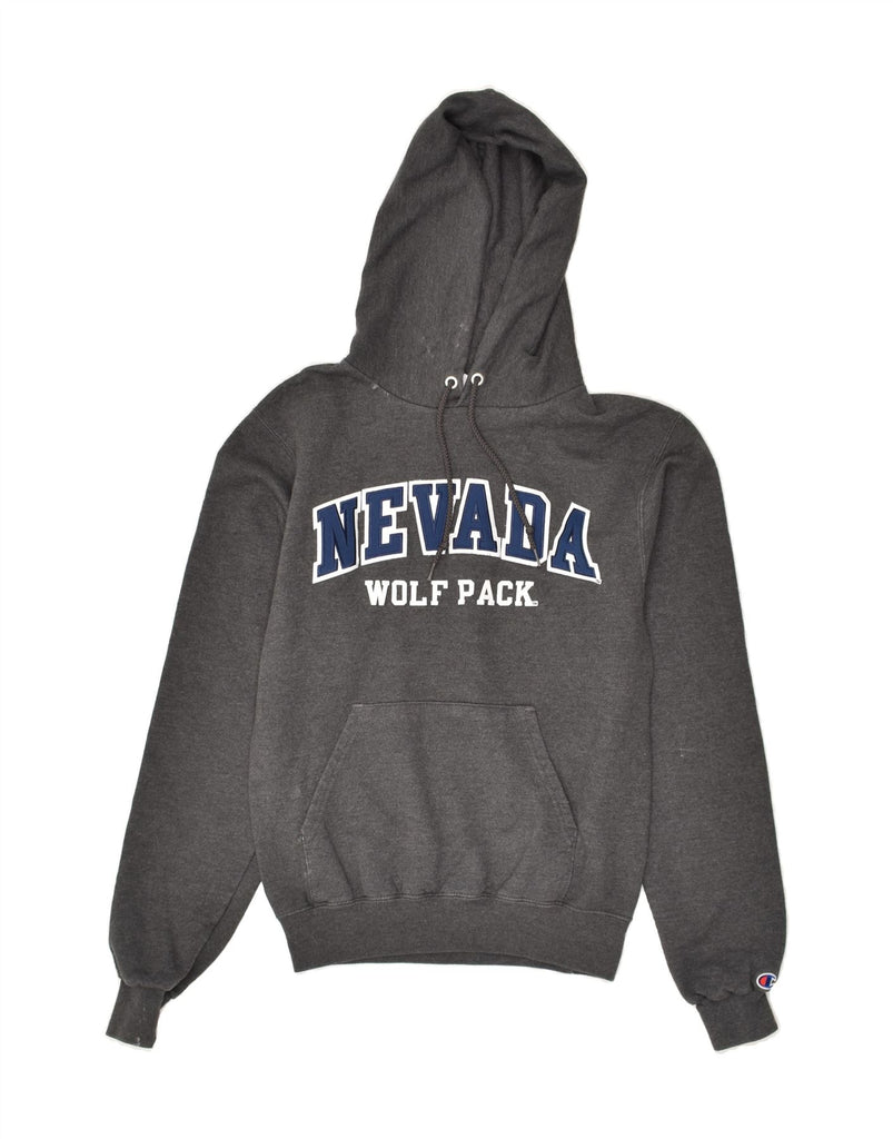 CHAMPION Mens Nevada Wolf Pack Graphic Hoodie Jumper XS Grey Cotton | Vintage Champion | Thrift | Second-Hand Champion | Used Clothing | Messina Hembry 