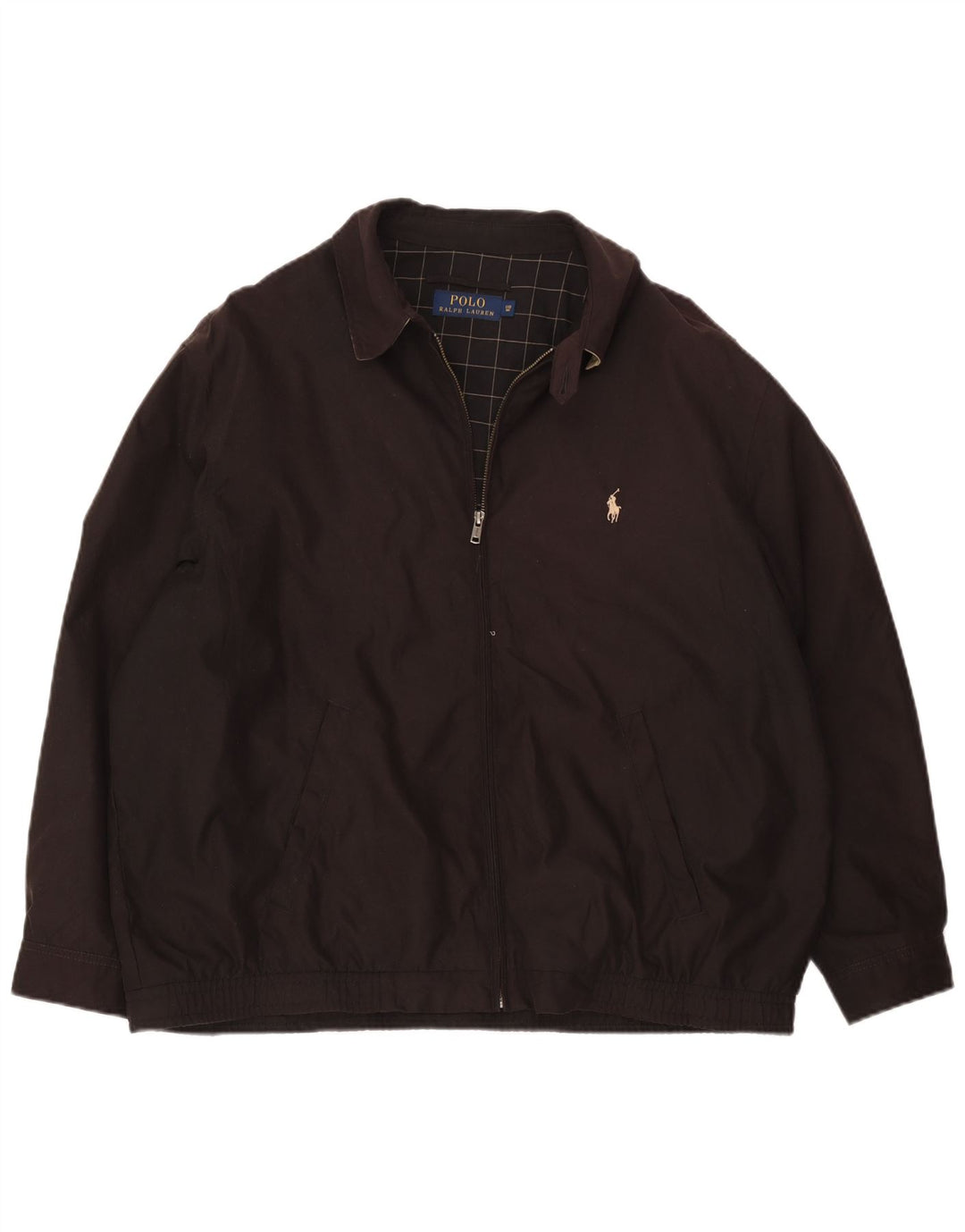 Polo Ralph Lauren Mens Big Bomber Jacket UK 42 XL Brown Polyester