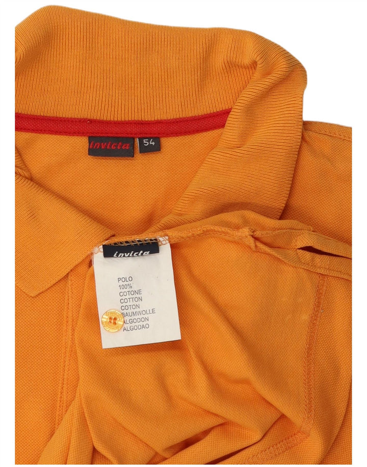 Invicta Mens Polo Shirt IT 54 XL Orange Cotton
