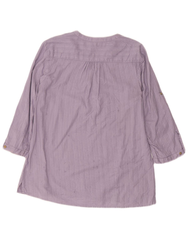 Mountain Warehouse Womens 3/4 Sleeve Tunic Top UK 14 Large Purple Striped
