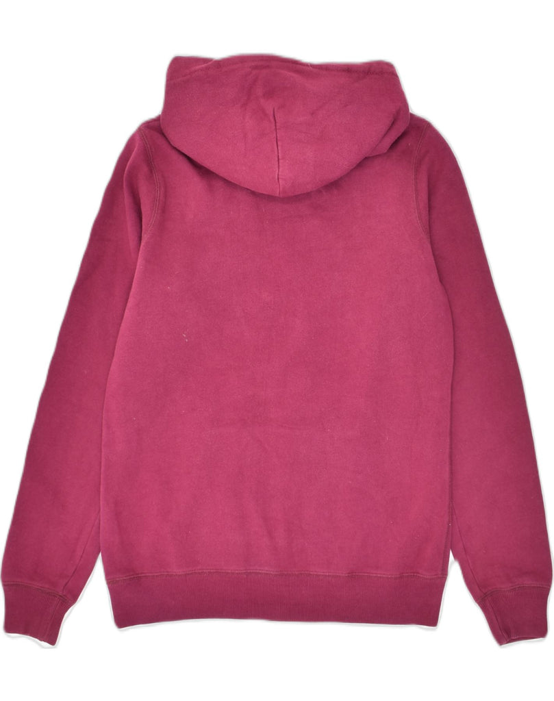 JACK WILLS Womens Graphic Hoodie Jumper UK  8 Small Maroon Cotton | Vintage Jack Wills | Thrift | Second-Hand Jack Wills | Used Clothing | Messina Hembry 