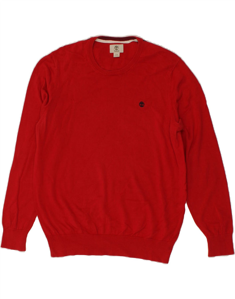 TIMBERLAND Mens Regular Fit Crew Neck Jumper Sweater Large Red Cotton | Vintage Timberland | Thrift | Second-Hand Timberland | Used Clothing | Messina Hembry 