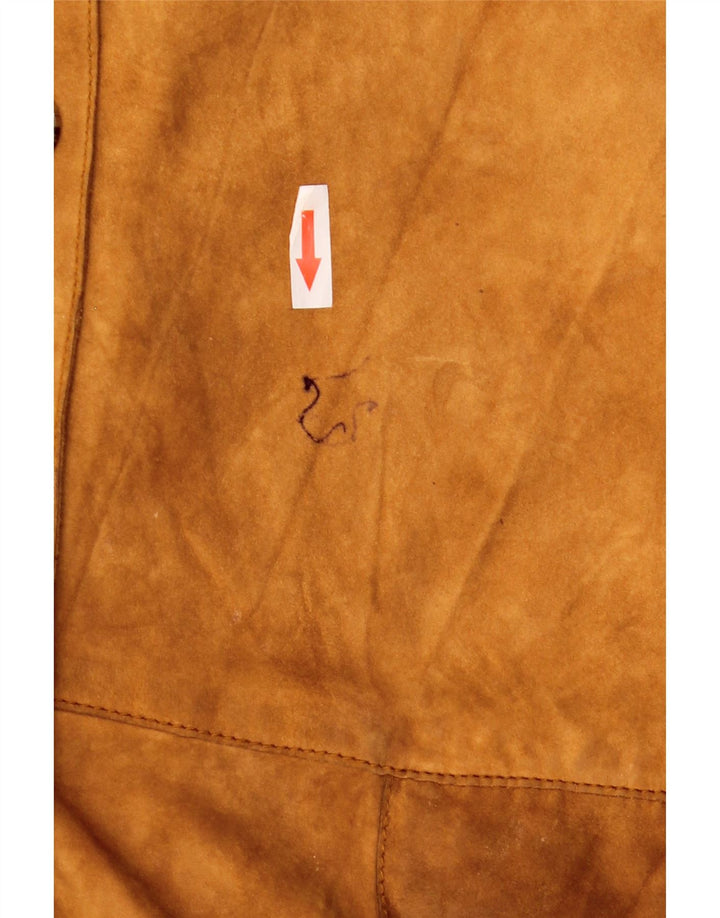 Conbipel Womens Oversized Suede Jacket IT 48 XL Brown Leather