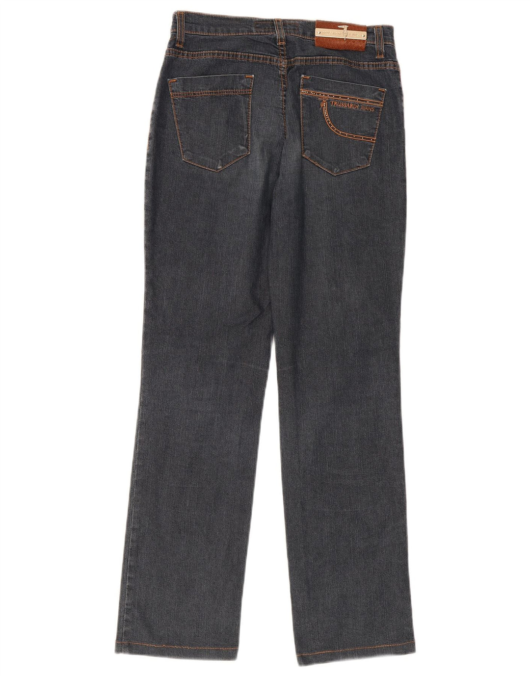 Trussardi Womens Straight Jeans W26 L29 Navy Blue Cotton