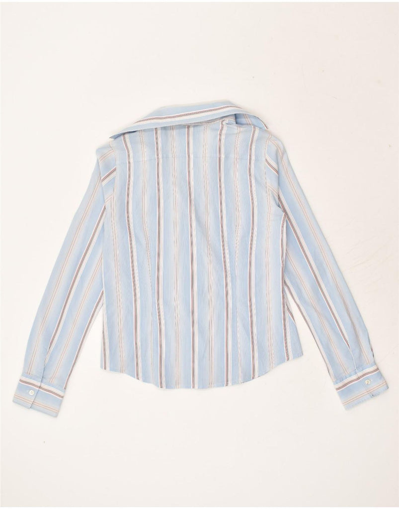 BENETTON Womens Shirt UK 12 Medium Blue Striped | Vintage Benetton | Thrift | Second-Hand Benetton | Used Clothing | Messina Hembry 