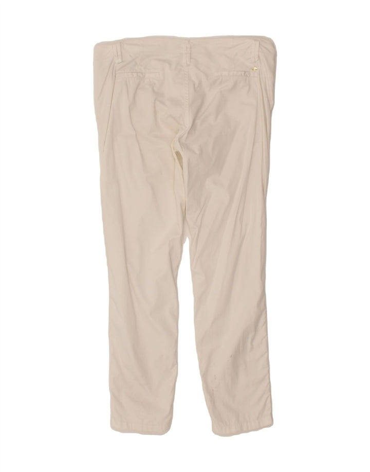 MASSIMO DUTTI Womens Slim Chino Trousers EU 42 Large W34 L28 White Vintage Massimo Dutti and Second-Hand Massimo Dutti from Messina Hembry 