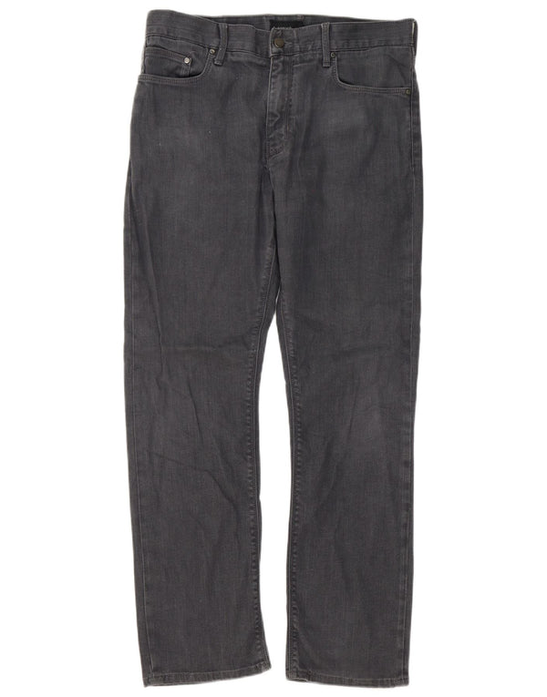 Marks & Spencer Mens Autograph Straight Jeans W34 L31 Grey Cotton