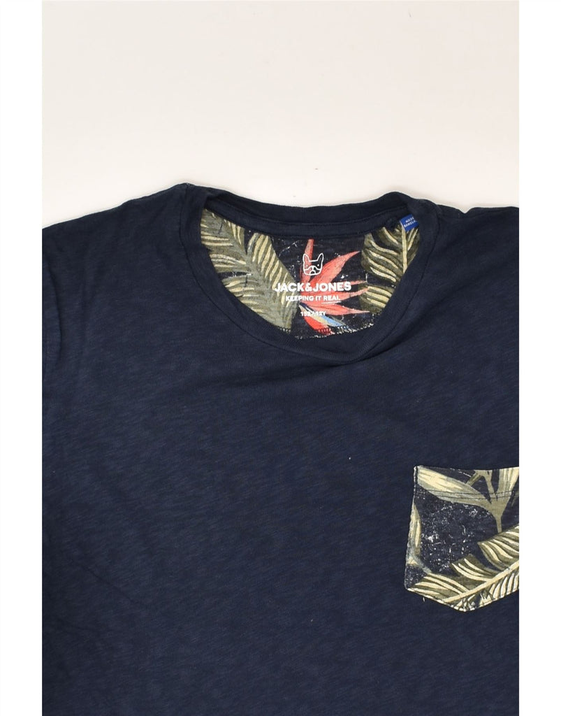 JACK & JONES Boys T-Shirt Top 11-12 Years Navy Blue Cotton | Vintage Jack & Jones | Thrift | Second-Hand Jack & Jones | Used Clothing | Messina Hembry 