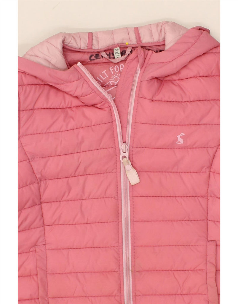 JOULES Girls Hooded Padded Jacket 11-12 Years Pink Polyester Vintage Joules and Second-Hand Joules from Messina Hembry 