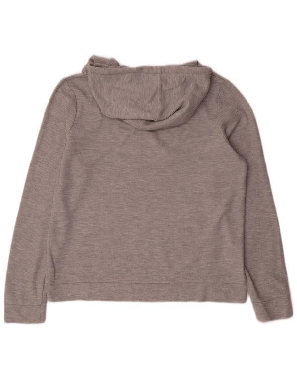 Fat Face Womens Hoodie Jumper UK 12 Medium Grey Polyester