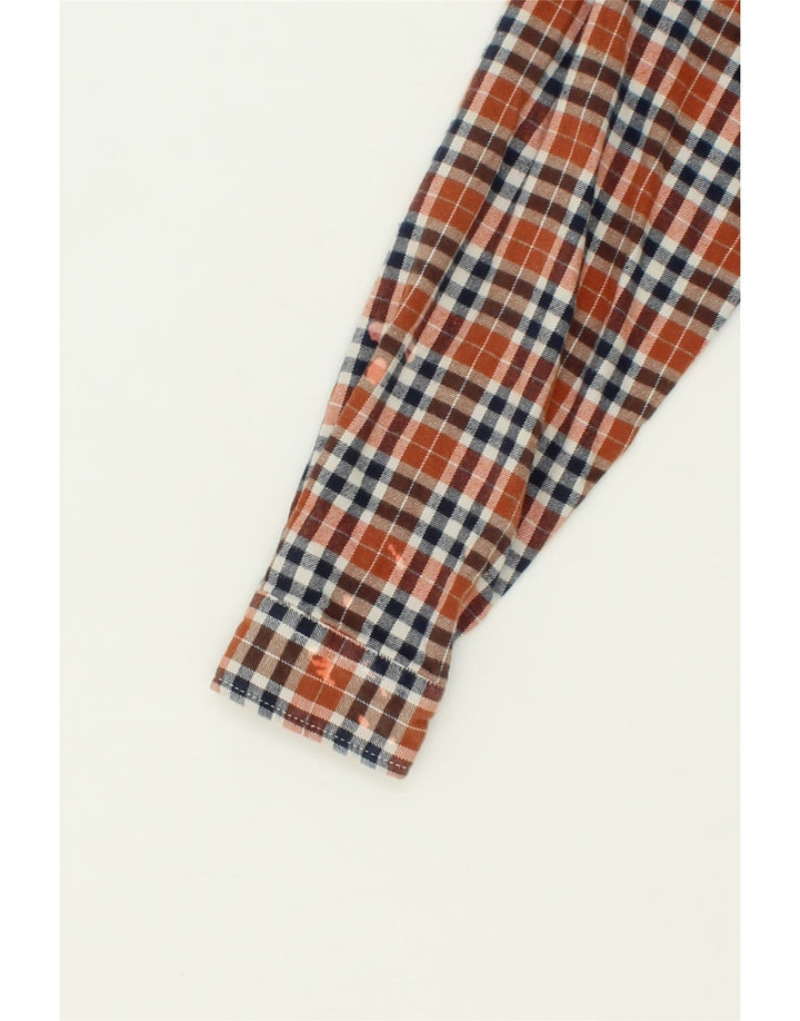 EDDIE BAUER Mens Relaxed Fit Flannel Shirt Medium Brown Check Cotton Vintage Eddie Bauer and Second-Hand Eddie Bauer from Messina Hembry 