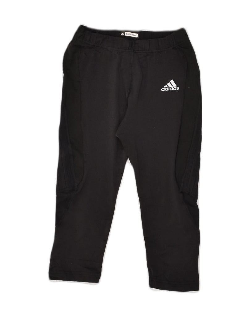 ADIDAS Womens Climacool Tracksuit Trousers UK 10 Small Black Polyester | Vintage Adidas | Thrift | Second-Hand Adidas | Used Clothing | Messina Hembry 