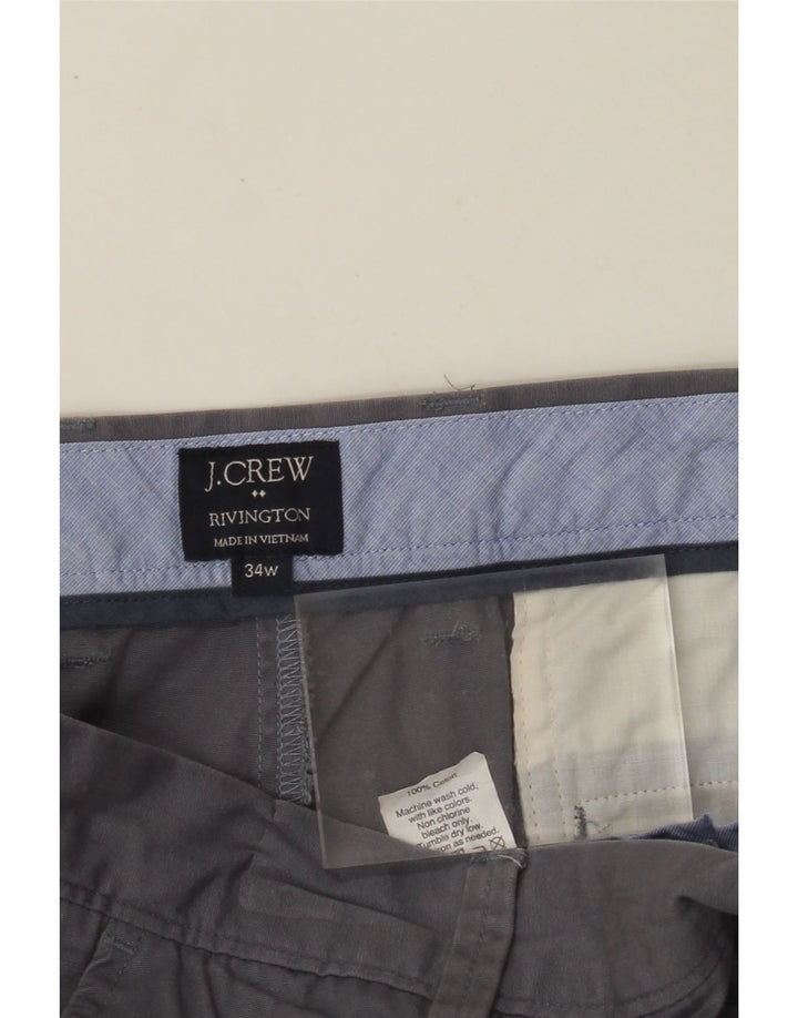 J. CREW Mens Rivington Chino Shorts W34 Large Grey Cotton