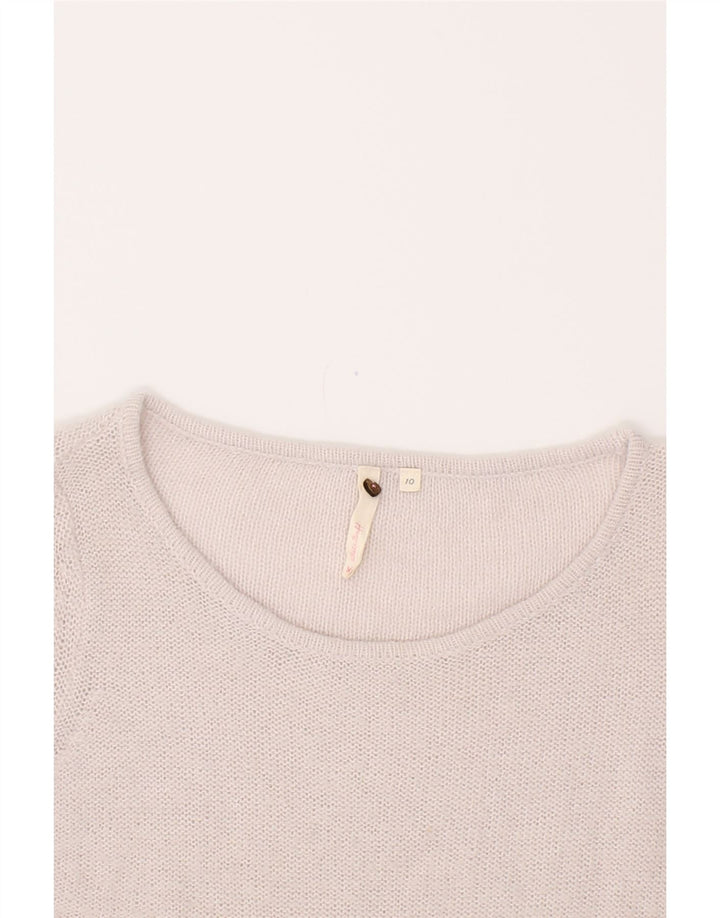 WHITE STUFF Womens Boat Neck Jumper Sweater UK 10 Small Beige Acrylic Vintage White Stuff and Second-Hand White Stuff from Messina Hembry 