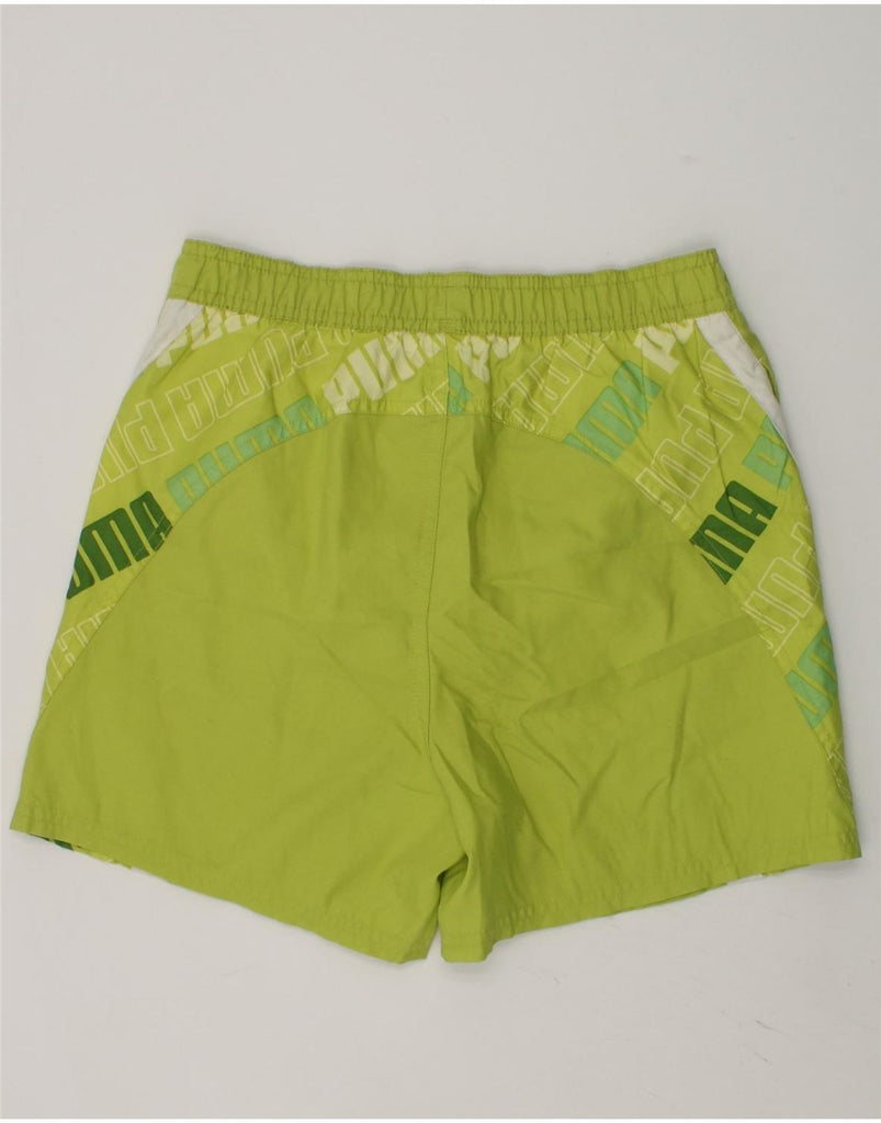 PUMA Boys Graphic Sport Shorts 11-12 Years Green Colourblock Polyester | Vintage Puma | Thrift | Second-Hand Puma | Used Clothing | Messina Hembry 