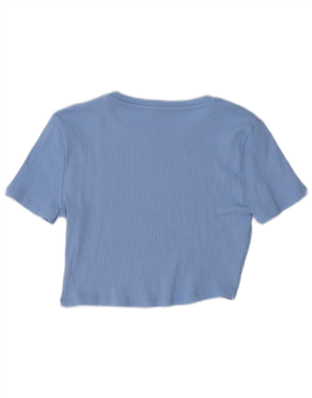 ZARA Womens Crop T-Shirt Top UK 14 Large Blue