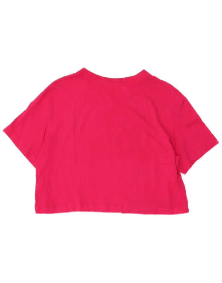 Nike Womens Crop Oversized Graphic T-Shirt Top UK 10 Small Pink