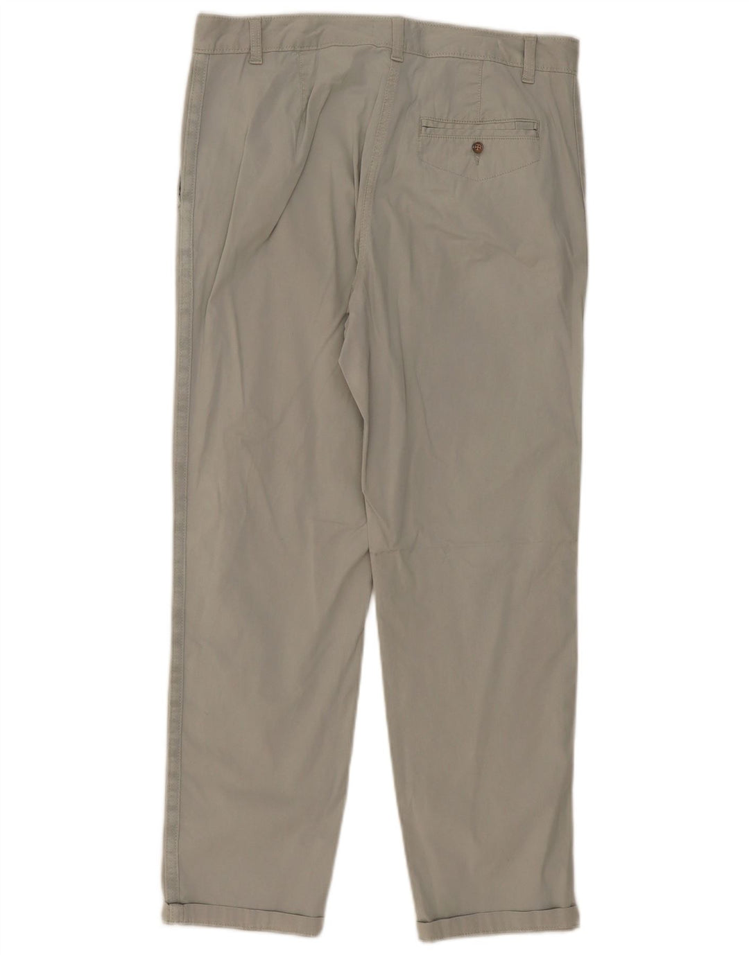 Marks & Spencer Womens Straight Chino Trousers UK 12 Medium W34 L29 Grey