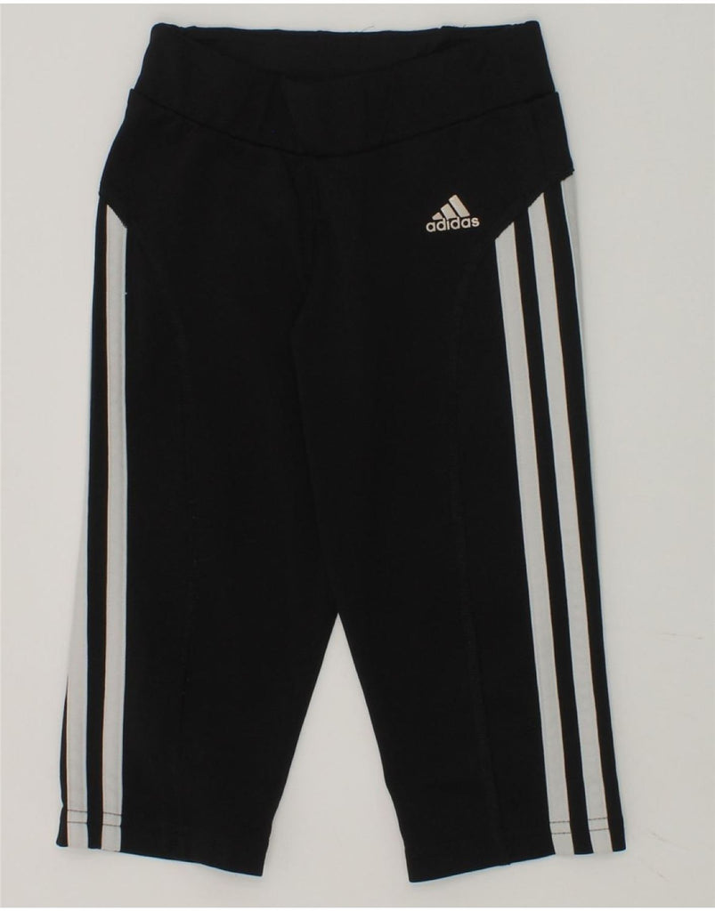 ADIDAS Girls Climalite Tracksuit Trousers 5-6 Years Black Polyester | Vintage Adidas | Thrift | Second-Hand Adidas | Used Clothing | Messina Hembry 