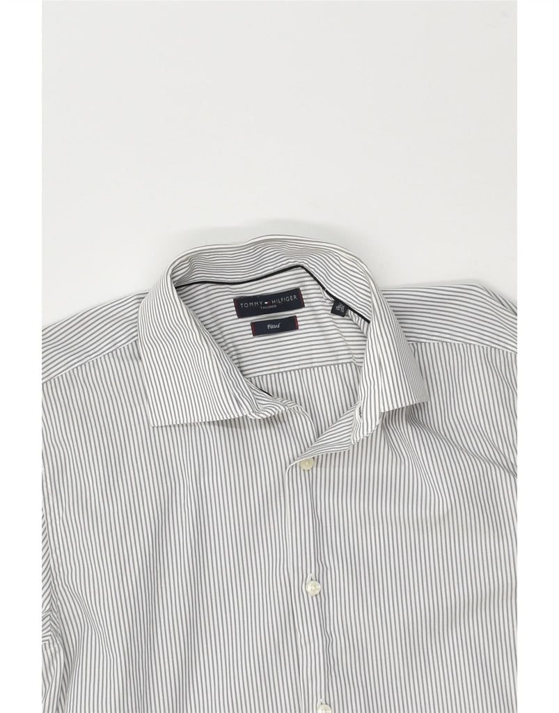 TOMMY HILFIGER Mens Tailored Fit Fitted Shirt Size 39 15 1/2 Medium White | Vintage Tommy Hilfiger | Thrift | Second-Hand Tommy Hilfiger | Used Clothing | Messina Hembry 