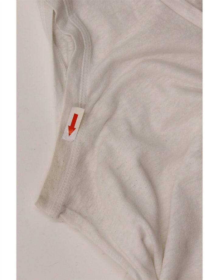 J. CREW Womens Vest Top UK 12 Medium White Cotton