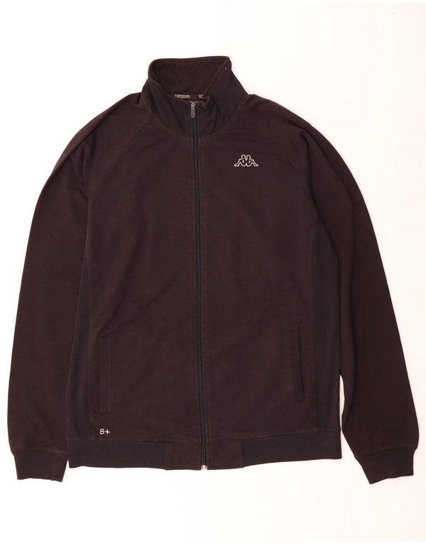 Kappa Mens Tracksuit Top Jacket 2XL Black Cotton