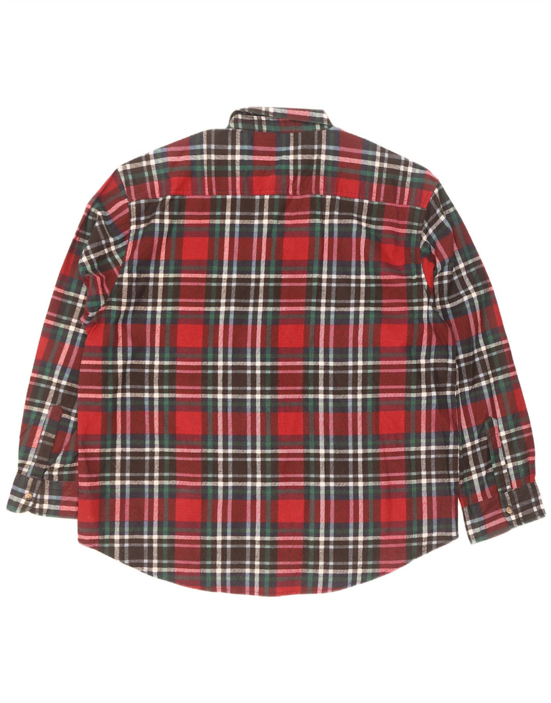 Identic Mens Flannel Shirt Size 43/44 XL Red Check Cotton