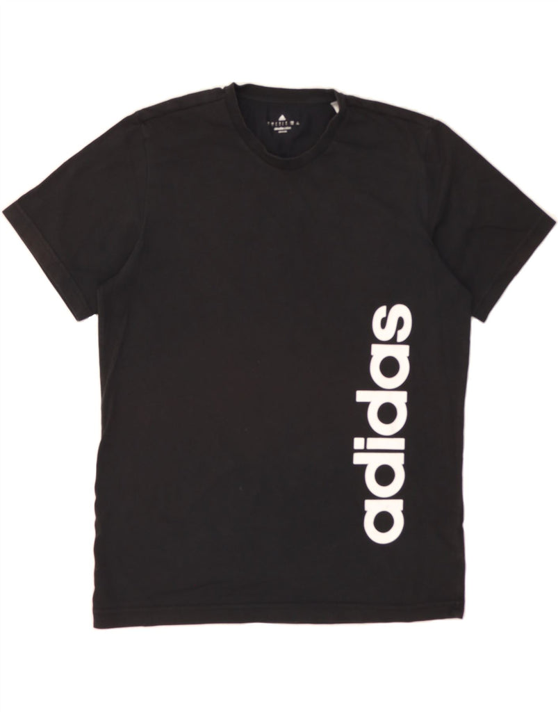 ADIDAS Mens Climalite Graphic T-Shirt Top Large Black Cotton Vintage Adidas and Second-Hand Adidas from Messina Hembry 