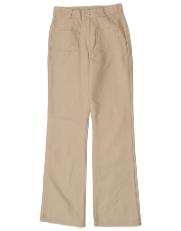 Vintage Womens Bootcut Trousers IT 40 Small W26 L33 Off White